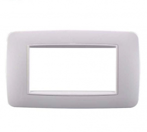 PLACCA BIANCA IN PLASTICA 4 POSTI 504 BTICINO LIVING