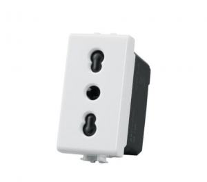 FRUTTO PRESA BIPASSO BIANCO 250VAC 10/16A BTICINO MATIX