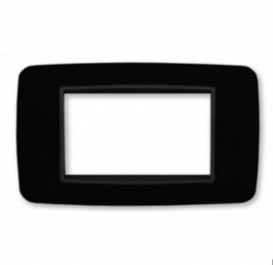 PLACCA NERA IN PLASTICA 4 POSTI 504 BTICINO LIVING