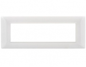 PLACCA BIANCA IN PLASTICA 7 POSTI VIMAR