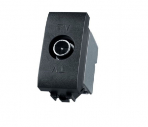 FRUTTO SPINA TV 75OHM MASCHIO NERO BTICINO LIVING