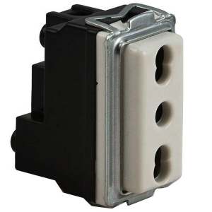 FRUTTO PRESA BIPASSO BIANCO 250VAC 10/16A BTICINO MAGIC