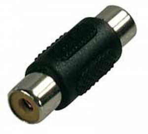 ADATTATORE BARILOTTO RCA PRESA FEMMINA - RCA PRESA FEMMINA IN PLASTICA NICHELATO