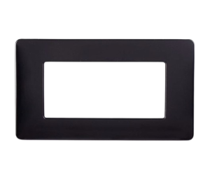 PLACCA NERA IN PLASTICA 4 POSTI 504 BTICINO MATIX