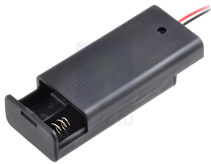 PORTABATTERIE 2XAA CHIUSO CON FILI