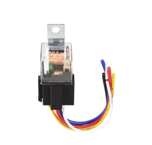 RELÈ DI POTENZA 24VDC 80A 60A 5 PIN FASTON 6,3 CON ZOCCOLO CABLATO