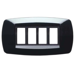 PLACCA NERA IN PLASTICA 4 POSTI BTICINO MAGIC
