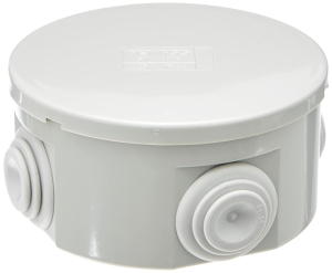 SCATOLA DERIVAZIONE STAGNA ESTERNA 4 PASSACAVI IP44 DIAMETRO 80mm