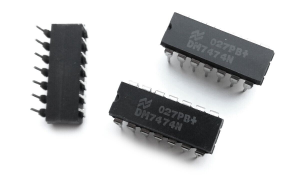 DM7474N Flip Flop 2 Element D-Type 1 Bit Positive Edge 14-DIP