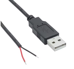 CAVO USB/A MASCHIO 15CM TERMINATO CON 2 FILI SPELATI