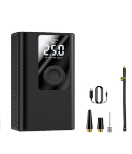 COMPRESSORE ARIA DIGITALE PORTATILE PER PNEUMATICI + POWERBANK + TORCIA 5VDC 25W 4000mAh