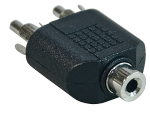 ADATTATORE DA PRESA JACK 3,5mm STEREO A 2X SPINA RCA
