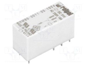 RELE' BOBINA 24VDC 1,44KOHM 480mW 1 SCAMBIO 250VAC 16A H15XL29XP12mm DPDT IP67 RELPOL