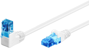CAVO LAN PATCH RETE RJ45 CAT6A  U/UTP BIANCO 90° 0,25MT