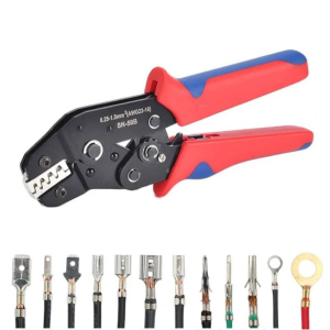 PINZA CRIMPATRICE A CRICCHETTO PER TERMINALI E FASTON NON ISOLATI AWG23-16 (0,25-1,5mm)