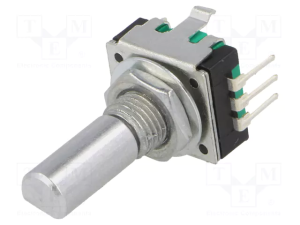 ENCODER ROTATIVO INCREMENTALE CON INTERRUTTORE 24 PASSI 24imp/giro 11mm ALBERINO 12mm 5VDC 10mA
