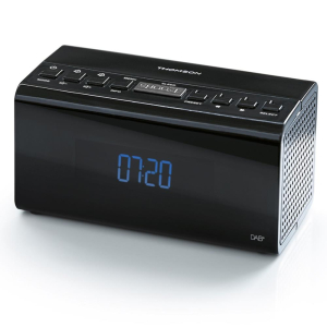 RADIOSVEGLIA DIGITALE FM DISPLAY LUMINOSITA' REGOLABILE SNOOZE NERA CR50 THOMSON