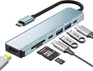 HUB TYPE-C 3.1 PD 100W 7 IN 1 USB HDMI 4K SD/TF METRONIC