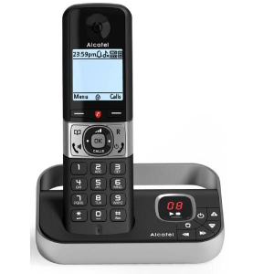 TELEFONO CORDLESS DISPLAY BIANCO VIVAVOCE SEGRETERIA TELEFONICA BLOCCO CHIAMATE NERO VOICE SOLO ALCATEL
