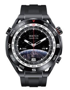 SMARTWATCH 1,55" RICARICA WIRELESS APP CHIAMATE NOTIFICHE MONITOR. SONNO FREQ CARDIACA ECG NFC NERO