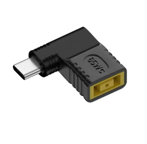 ADATTATORE A L 90° DA PRESA LENOVO A SPINA USB TYPE-C INPUT 15-20V OUTPUT 20V 3,25A 65W
