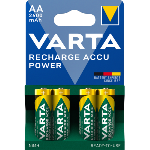 BATTERIA RICARICABILE AA 2600mah NI-MH BLISTER 4PZ VARTA