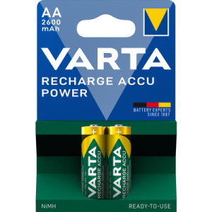 BATTERIA RICARICABILE AA 2600mah NI-MH BLISTER 2PZ VARTA