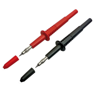 COPPIA PUNTALI/BANANA ROSSO/NERO CAT.II 1000V PER BANANE 4mm