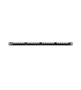 PANNELLO PATCH UTP 24 PORTE RJ45 CAT6 NON SCHERMATO RACK 19" 483mm IN METALLO