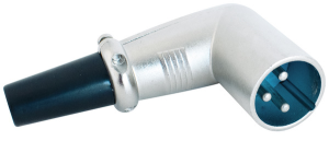 CONNETTORE XLR CANNON 3 POLI MASCHIO VOLANTE 90°