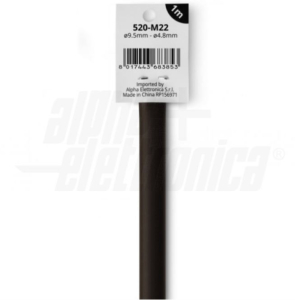 GUAINA TERMORESTRINGENTE NERA 2:1 DIAMETRO 9,5mm BARRA DA 1MT