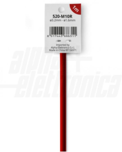 GUAINA TERMORESTRINGENTE ROSSA 2:1 DIAMETRO 3,2mm BARRA DA 1MT