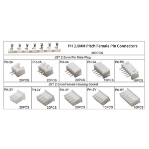 CONNETTORE JST KIT 460PZ XH PASSO 2,54mm DA 2 PIN A 6 PIN + CONTATTI