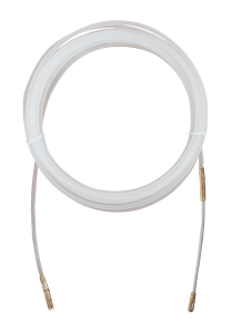 SONDA PILOTA TIRACAVI IN NYLON 4mm PUNTALE GUIDACURVE TERMINALE A OCCHIELLO IN OTTONE 5MT