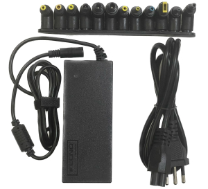 ALIMENTATORE PER NOTEBOOK 45W MAX OUT 9,5V-20V DA 2,25A CON 8 PLUG ADATTATORI IN DOTAZIONE