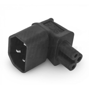 ADATTATORE DA PRESA C5 GIGLIO A SPINA C14 VDE A 90°