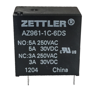 RELE' 6V 3A 25OV SPDT 5 PIN ZETTLER AZ961-1C-6DS