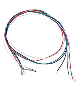 SET 4 CAVI DI COLLEGAMENTO TESTINA - SHELL GIRADISCHI 35cm PIN 1,2-1,3mm