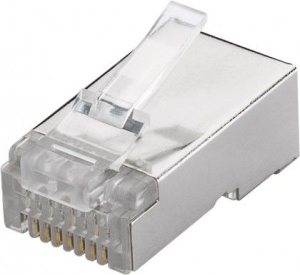 CONNETTORE PLUG RJ45 CAT7 SCHERMATO PASSANTE AWG24 - AWG26