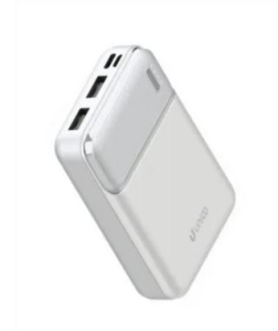 POWERBANK 10000mAh 2 USB/A + TYPE-C CARICA RAPIDA 2A 10W LED BIANCA UNICO