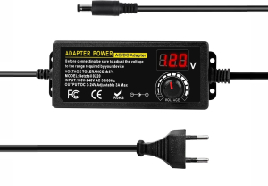 ALIMENTATORE UNIVERSALE REGOLABILE SWITCH 3V-24VDC 3A FLANGIA INTERRUTTORE SPEGNIMENTO