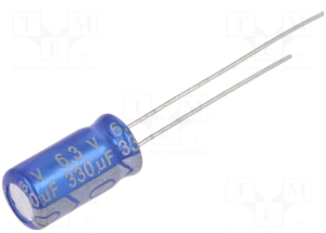 CONDENSATORE ELETTROLITICO RADIALE 330uF 6,3V 105°