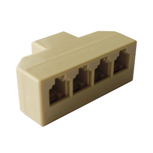 SPLITTER TELEFONICO RJ11 1 IN MASCHIO 4 OUT FEMMINA 4 POLI