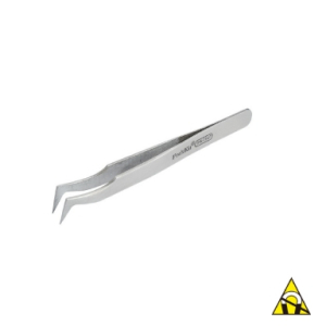 PINZETTA A MOLLE PUNTE CURVE IN ACCIAIO INOX NON MAGNETICA 120mm