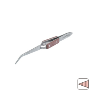 PINZETTA A MOLLA CURVA CON RITENUTA ACCIAIO INOX MAGNETIZZABILE 164mm