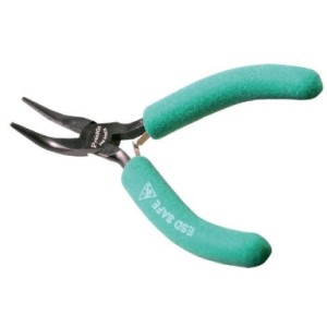 PINZA BECCHI CURVI CONDUTTIVI ESD ACCIAIO AL CARBONIO 127mm