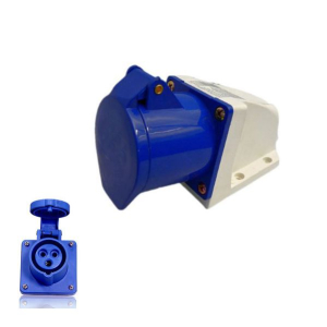 PRESA ELETTRICA INDUSTRIALE DA PARETE INCLINATA 2P+T 32A IP44