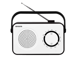 RADIO FM/AM ANALOGICA PRESA 3,5mm BATTERIE + 220VAC 2W BIANCO/NERO AIWA