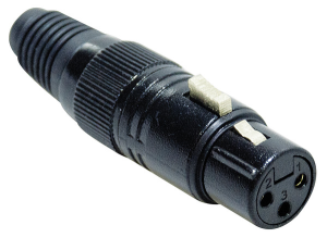 (copia) CONNETTORE CANNON XLR FEMMINA 3P VOLANTE  CON GUIDACAVO