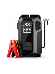 BOOSTER JUMPER AVVIATORE EMERGENZA AUTO 12V +POWER BANK+TORCIA+COMPRESSORE ARIA